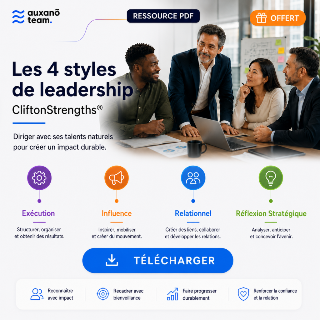 cours gratuit pour découvrir les 4 style de leadership du CliftonStrengths®
